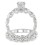 1.00 Carat Infinity Antique Bridal set in round cut diamond in 10k white gold