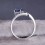 Unique Sapphire Diamond Engagement Ring on 10k White Gold