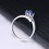 Unique Sapphire Diamond Engagement Ring on 10k White Gold
