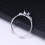 Unique Sapphire Engagement Ring on 10k White Gold