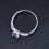 Unique Sapphire Engagement Ring on 10k White Gold
