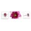 1 Carat Real Ruby Engagement Ring on Silver