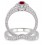 1.5 Carat Ruby & Diamond Antique Floral Bridal set  on 10k White Gold