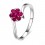Beautiful Ruby Wedding Ring on 10k White Gold