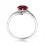 Beautiful Ruby Wedding Ring on 10k White Gold