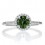 1.5 Carat Round Cut Emerald Halo Classic Diamond Engagement Ring on 10k White Gold