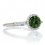 1.5 Carat Round Cut Emerald Halo Classic Diamond Engagement Ring on 10k White Gold