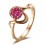 Ruby Engagement Ring on 18k Rose Gold