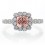 2 Carat Princess Cut Emerald and Diamond Wedding Ring set on 10k White Gold