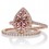 2 Carat Emerald and Diamond Halo Bridal Ring Set on 10k Rose Gold