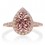 2 Carat Emerald and Diamond Halo Bridal Ring Set on 10k Rose Gold