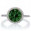 2.5 Carat Huge Emerald and Diamond Halo Classic Engagement Ring on 10k Rose Gold