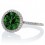 2.5 Carat Huge Emerald and Diamond Halo Classic Engagement Ring on 10k Rose Gold