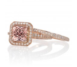 2 Carat Beautiful Emerald and diamond Halo Wedding Ring Set on 10k White Gold