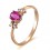 Ruby and Diamond Engagement Ring on 18k Rose Gold