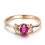 Ruby and Diamond Engagement Ring on 18k Rose Gold