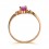Ruby and Diamond Engagement Ring on 18k Rose Gold