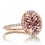 1.5 Carat Oval Classic Emerald and diamond halo ring on 10k Rose Gold