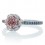 1.5 Carat Unique Flower Halo Round Emerald and Diamond Engagement Ring on 10k White Gold