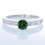 1.5 Carat Round cut Vintage Emerald and Diamond Engagement Ring on 10k White Gold