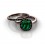 2.00 carat Emerald and Black diamond Halo Bridal Set in 10k Rose Gold