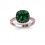 2.00 carat Emerald and Black diamond Halo Bridal Set in 10k Rose Gold
