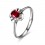 Beautiful Solitaire Ruby Engagement Ring on 10k White Gold