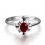 Beautiful Solitaire Ruby Engagement Ring on 10k White Gold