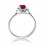 Beautiful Solitaire Ruby Engagement Ring on 10k White Gold
