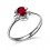 Beautiful Solitaire Ruby Engagement Ring on 10k White Gold