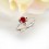 Beautiful Solitaire Ruby Engagement Ring on 10k White Gold