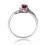 Ruby Solitaire Engagement Ring on 10k White Gold