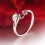 Ruby Solitaire Engagement Ring on 10k White Gold