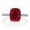 2.25 Carat Cushion Cut Emerald and Diamond Celebrity Engagement Ring on 10k White Gold