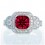 1.5 Carat Vintage Princess Cut Emerald and Diamond Designer Halo Engagement Ring on 10k White Gold