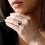 2 Carat Sapphire and Diamond Halo Bridal Ring Set on 10k Rose Gold