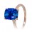 2 Carat Sapphire and Diamond Bridal wedding ring set on 10k Rose Gold