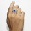 1.5 Carat Cushion Cut Designer Sapphire and Diamond Halo Engagement Ring on 10k White Gold