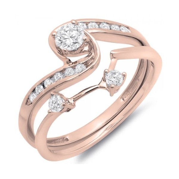 Half Carat Glamorous Inexpensive Diamond Bridal Set Round Cut GIA ...