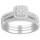 1 Carat Trio Wedding Ring Set for Her in White Gold
