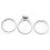 1 Carat Trio Wedding Ring Set for Her in White Gold