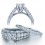 Huge 2 Carat Princess Designer Wedding Ring Set in White Gold for Women