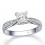 0.5 Carat Princess cut Diamond Multistone Ring On 10K White Gold