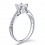 0.5 Carat Princess cut Diamond Multistone Ring On 10K White Gold