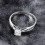 0.5 Carat Princess cut Diamond Multistone Ring On 10K White Gold