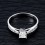 0.5 Carat Princess cut Diamond Multistone Ring On 10K White Gold