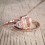 Limited Time Sale 1.50 carat Morganite and Diamond Halo Bridal Wedding Ring Set in Rose Gold: Bestselling Design 