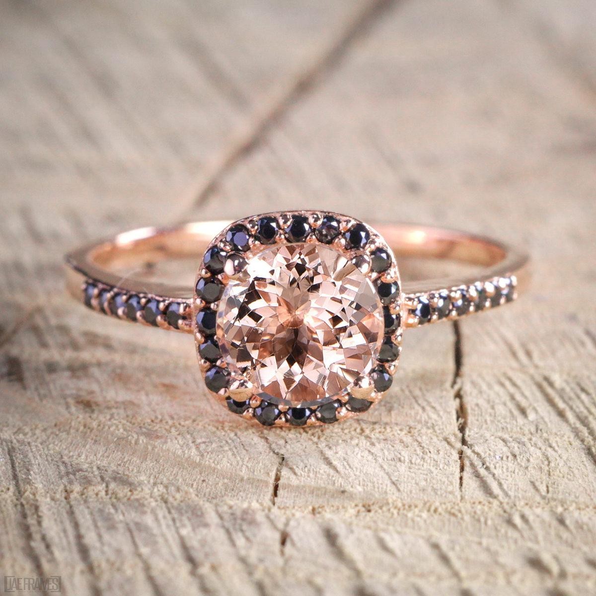 Women's morganite deals engagement rings