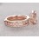 Limited Time Sale 2 carat Morganite Diamond Trio Wedding Bridal Ring Set in 10k Rose Gold, One Engagement Ring & 2 Wedding Bands