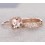 Limited Time Sale 2 carat Morganite Diamond Trio Wedding Bridal Ring Set in 10k Rose Gold, One Engagement Ring & 2 Wedding Bands